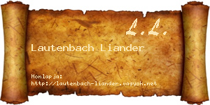 Lautenbach Liander névjegykártya